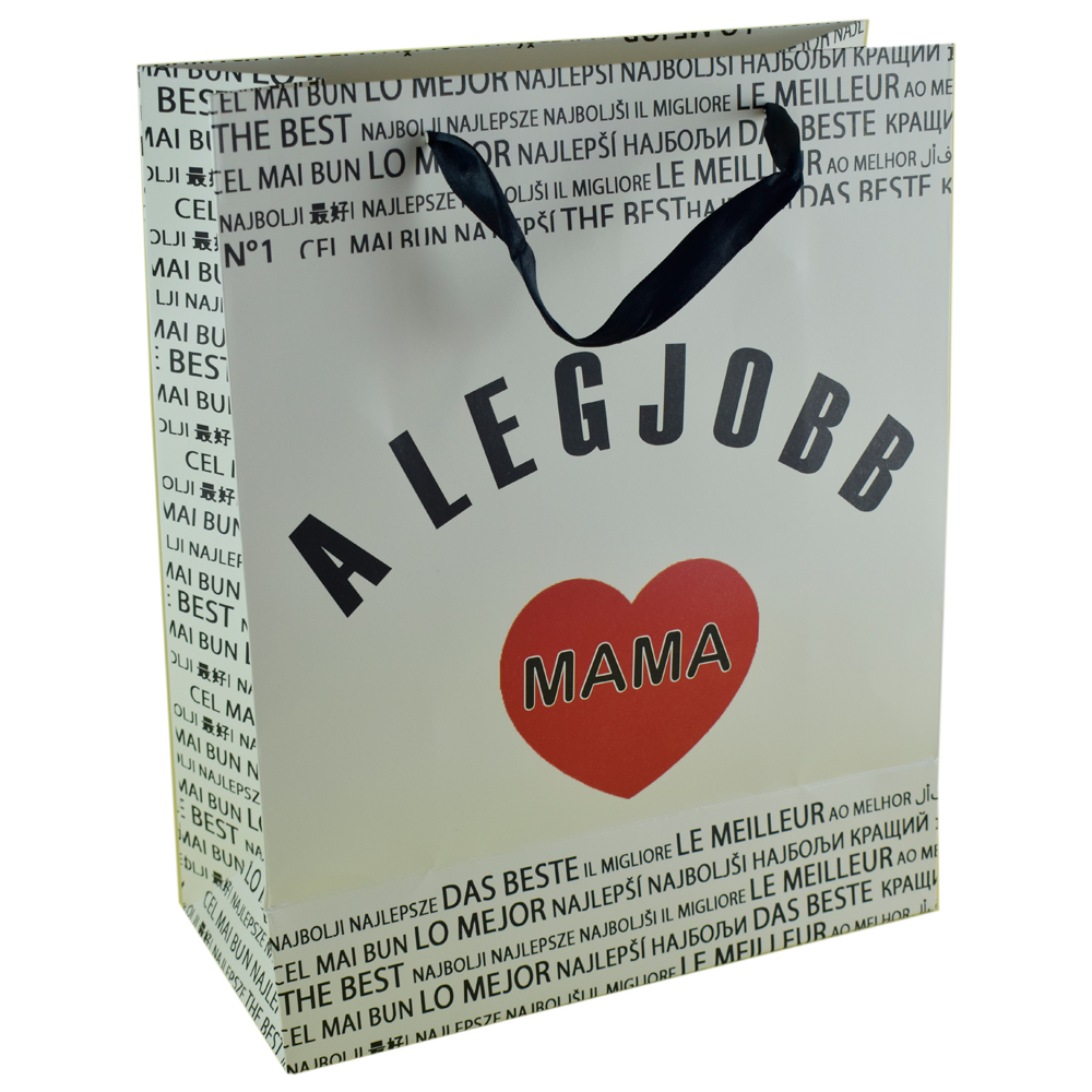Punga cadou din hartie 26x32 CM, A legjobb Mama/The best Grandma - imagine 3