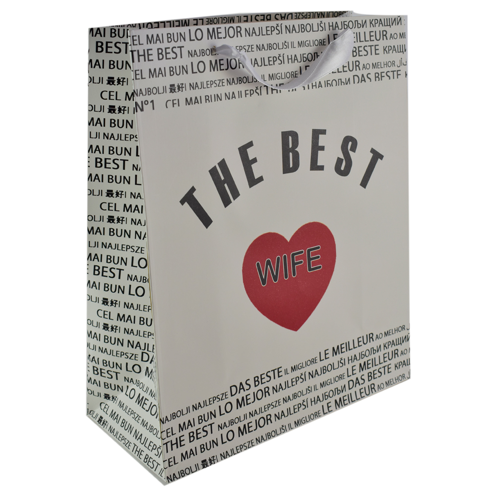 Punga cadou din hartie 26x32 CM, A legjobb Feleseg/The best Wifwe - imagine 6
