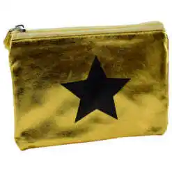 Gentuta pentru cosmetice 16x12 CM, Stea auriu