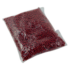 Set de bile decorative realizate din polistiren pentru Craciun - Rosu (Model 4)