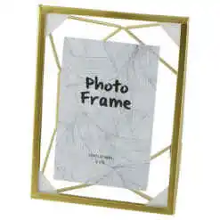 Rama foto din metal si sticla 20x15 CM, Dim. poze 10x15 CM