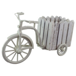 Suport flori din lemn si plastic Bicicleta 26x14 CM