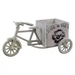 Suport flori din lemn si plastic Bicicleta 21 CM