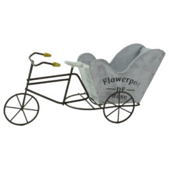 Suport flori din lemn si metal Bicicleta "Flowerpot" 25 CM
