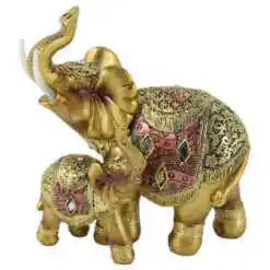 Figurina elefant din rasina aurie 15 cm