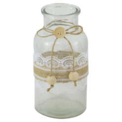 Vaza din sticla cu dantela 8x16 CM