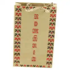 Punga cadou din hartie 12x18 CM - Romania & Motive traditionale