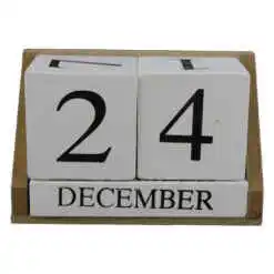 Calendar perpetuu din lemn 14x9 CM