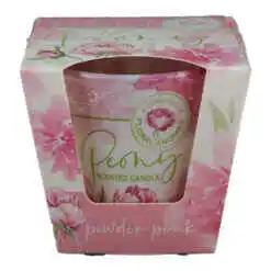 Lumanare parfumata in pahar Peony Royal Pink/Powder Pink 8x7 CM