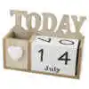 Calendar perpetuu din lemn, cu suport creioane 16x11 CM - Today