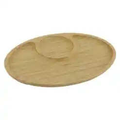 Platou compartimentat din bambus 28x19 CM