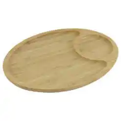 Platou din bambus cu doua compartimente 28x19 CM