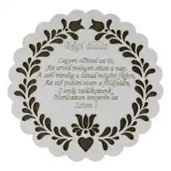 Suport oale traforaj din lemn "Regi Aldas" 20 CM