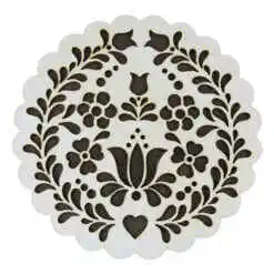 Suport oale traforaj din lemn cu lalele 16 CM