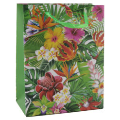 Punga cadou din hartie 18?23 CM - Flori exotice