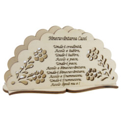 Suport servetele din lemn "Binecuvantarea Casei" 15 CM