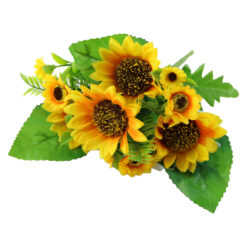 Buchet artificial Floarea soarelui si margarete 32 CM