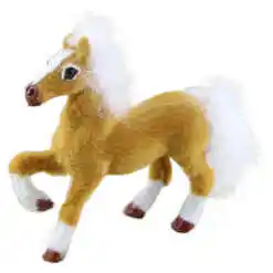 Figurina Cal din plastic cu blana 14x13 CM