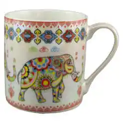 Cana ceramica sidefata cu elefant 200 ml