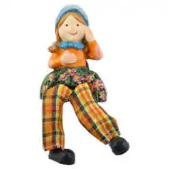 Magnet frigider Figurina Fetita cu picioare textil 11 CM