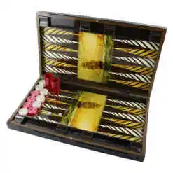 Alternative view of Joc de table din lemn lacuit, Yenigun backgammon Sea, 48x28 CM
