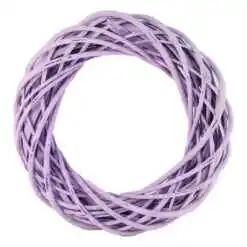 Coroana pentru decor din rachita 30 CM, Mov