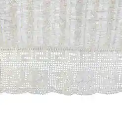 Perdea rustica din bumbac 160x180 CM, cu dantela trandafiri