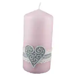 Lumanare decorativa 7x15 CM - Hearts