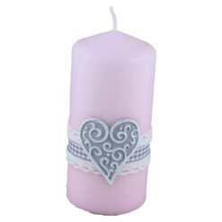 Lumanare decorativa Hearts 6x13 CM, Pink