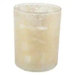 Lumanare in pahar de sticla decorativa Frunze 8x10 CM