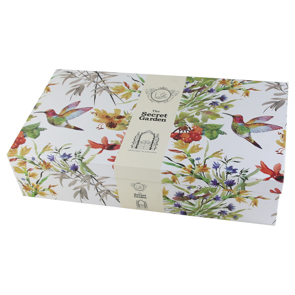 Set 6 cesti cu farfurii din portelan 250 ml "Linnea", in cutie decorativa - imagine 2