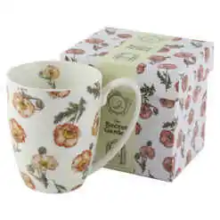 Cana portelan 380 ml "Wild Poppies" in cutie decorativa