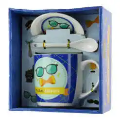 Cana cu farfurie si lingurita din ceramica "Tatal Perfect"