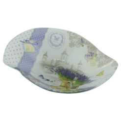 Platou servire din sticla 20x16 CM - Lavanda