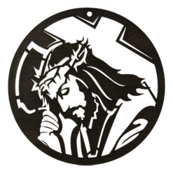 Decor perete din lemn cu Isus 25 CM