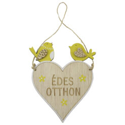 Decoratiune pentru usa din lemn Inima "Edes Otthon" 12?25 CM