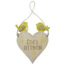 Decoratiune pentru usa din lemn Inima "Edes Otthon" 12?25 CM