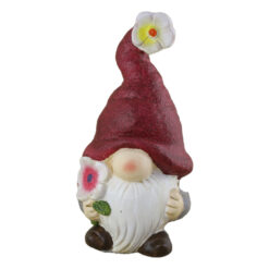 Figurina Spiridus cu floare din ceramica 20 CM