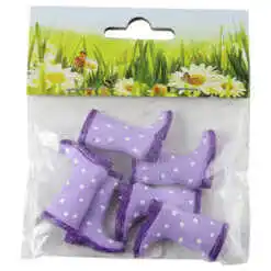 Set 6 decor cu adeziv Cizmulte cauciuc din plastic 3.5 CM