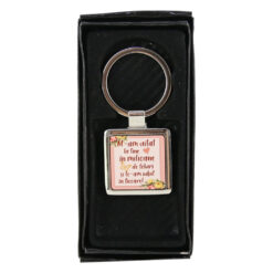 Breloc personalizat "M-am uitat la tine...", metalic