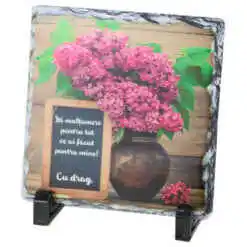 Placa ardezie "Iti multumesc pentru tot..." 14x14 CM