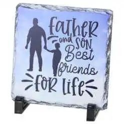 Placa ardezie "Father and Son..." 14x14 CM