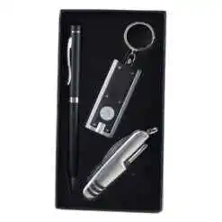 Set cadou pentru barbati, Briceag cu pix si breloc