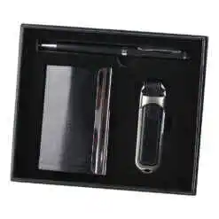 Set cadou pentru barbati, Portvizit cu pix si Stick memorie USB 8 GB