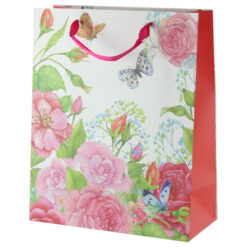 Punga cadou din hartie 26x32 CM - Bujori