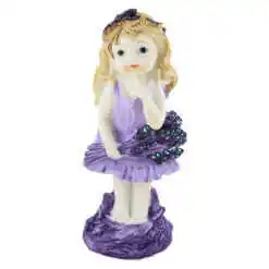 Alternative view of Figurina din rasina, Copil Lavanda 14 CM, cu sclipici Mov