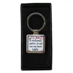 Breloc personalizat "Iti multumesc Iubita" metalic