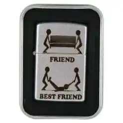 Bricheta metalica "Friend/Best Friend", 3.5x5.5 CM, Argintiu