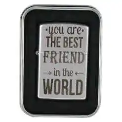 Bricheta metalica ''Best Friend...", 3.5x5.5 CM, Argintiu