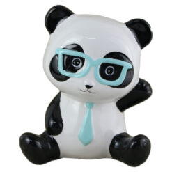 Pusculita din ceramica Ursulet Panda 14x16 CM, cu ochelari